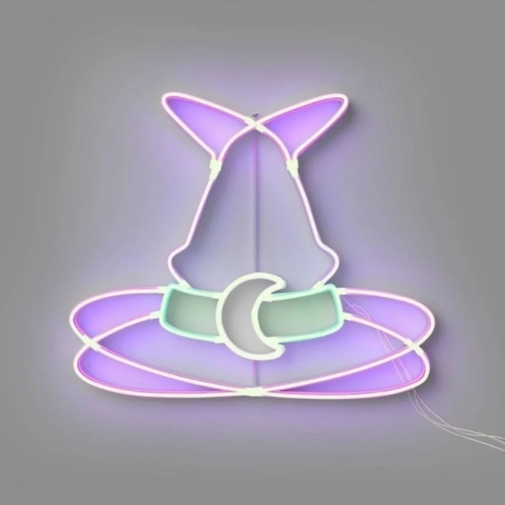 NIB. HYDE & EEK! Witch Hat Neon Sign